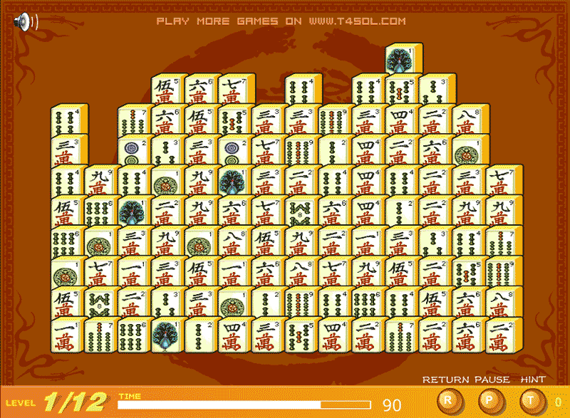 Capture d’écran du tout premier Mahjong Connect sorti en 2005