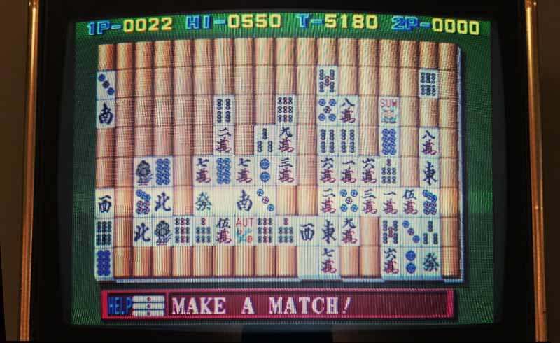 Écran d’arcade de Shisensho sorti en 1989